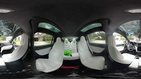 360 video from the inside of Tesla Smart Summon V10