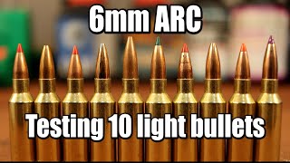 6mm ARC - Light bullet tests (58-90gr)