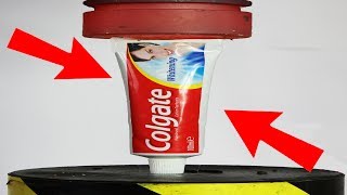 Experiment Toothpaste VS 1000 Degree Hydraulic Press Satisfying  | The Crusher