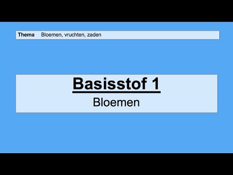 VMBO HAVO 1 | Bloemen, vruchten, zaden | Basisstof 1 Bloemen