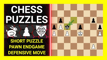 Chess Puzzles to Practice. Themes: Short puzzle, Pawn endgame, Defensive move. Learn Chess