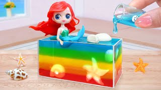 Ocean Mermaid Princess Jelly 🌊 Best Satisfying Miniature Disney Princess Cake Decorating🌈 Mini Cakes