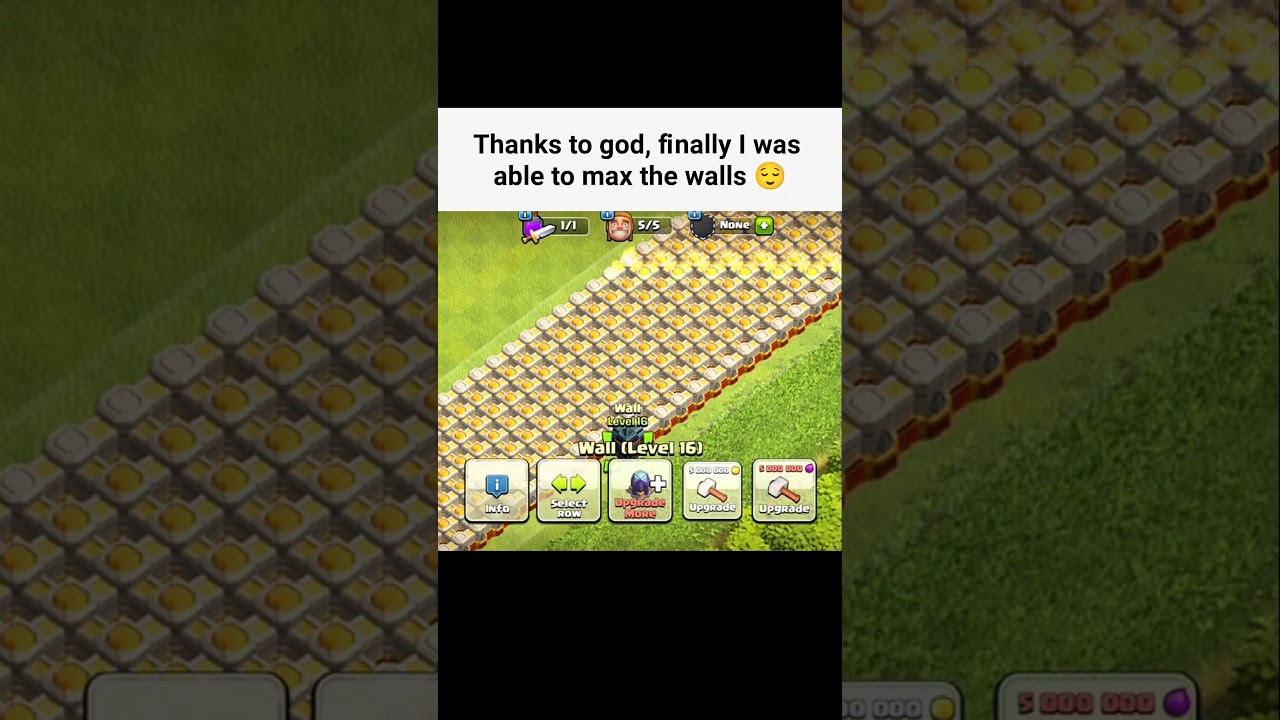 Finally I was able to max my walls 😎 - COC | 