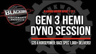 Blackbird Performance Gen 3 Hemi Dyno Session Episode 5: $20 a Horsepower: Race Spec 1,000+ Delivers