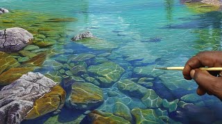 How to Paintig Under Water Deatails With Acrylic & Oil painting