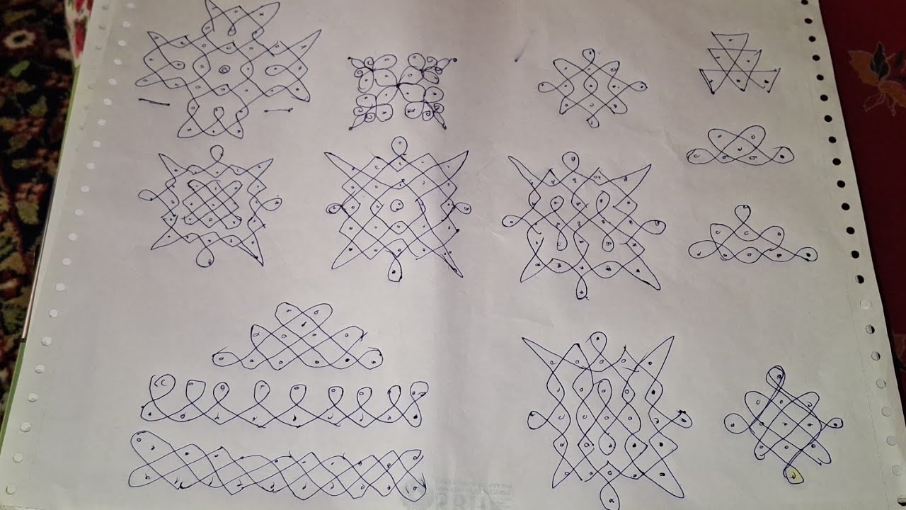 14 different Rangoli designs at one place,Rangoli ideas, beautiful and easy kolam,unique and special