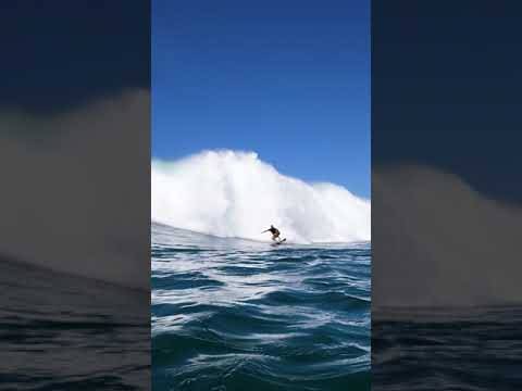 huge honolua bay wave / shot swimming in the water