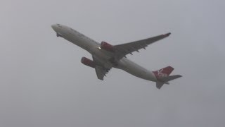 Virgin Atlantic G-VLUV A330-343X Wet RWY27 Take off Grantley Adams International Airport