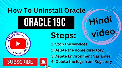How To Uninstall Oracle 19C Database in Windows 11/WINDOWS 10 (2023). By Indian metadata hub.