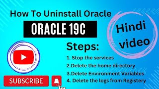How To Uninstall Oracle 19C Database in Windows 11/WINDOWS 10 (2023). By Indian metadata hub.