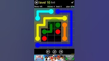 Flow walkthrough level 16 6x6 (regular pack)