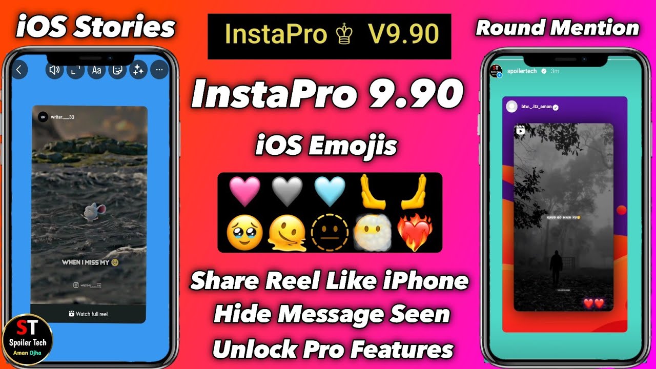 Ios Round Story instapro v9.90 | iOS Emojis + iOS Fonts | Round Edge Story | instapro ...
