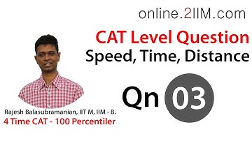 CAT Preparation - Speed, Time, Distance Questions 03