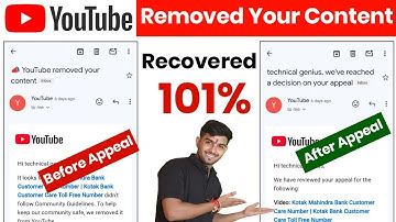 📣 YouTube removed your content | YouTube removed your content problem solved 2025