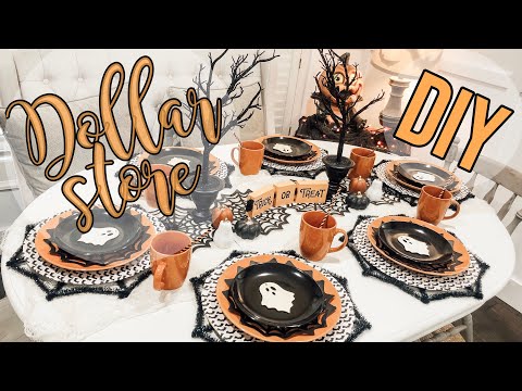 Video: 🕸DOLLAR STORE DIY | Halloween Table Setting🕸