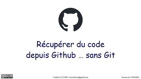 Récupérer du code depuis Github … sans Git