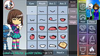 Creando mi personaje undertale en gacha studio
