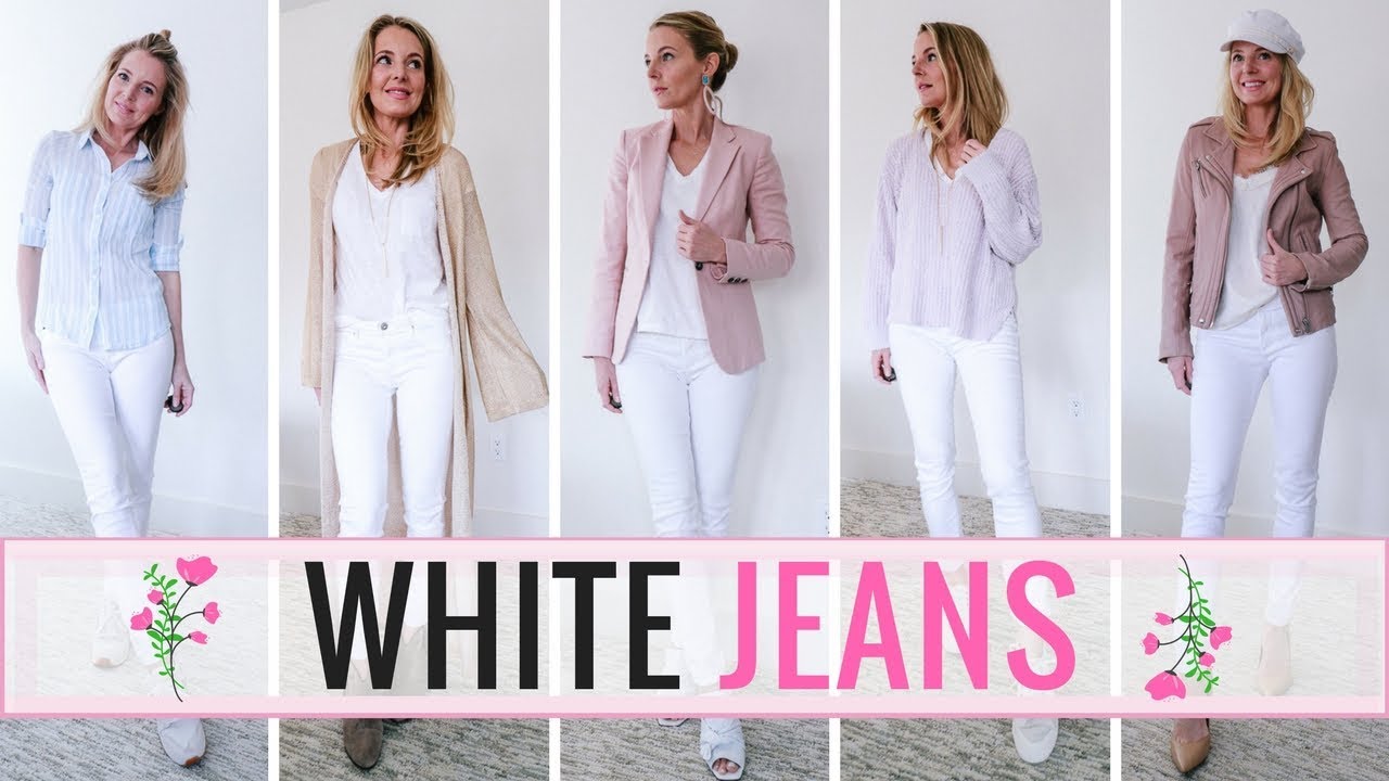 white skinny jean outfits