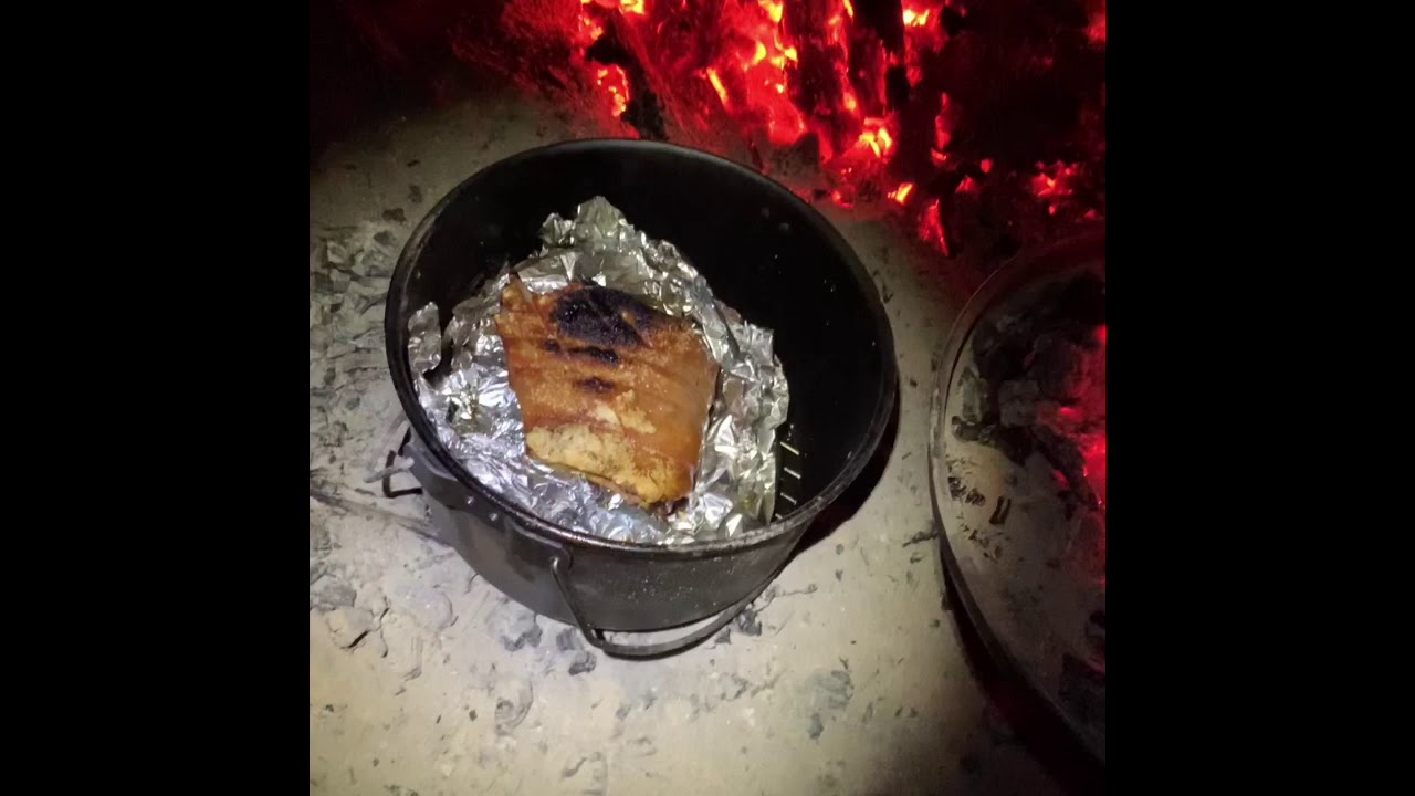 First roast in camp oven YouTube