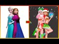 Frozen: Elsa Anna Glow Up In Noel - Disney Princesses Transformation