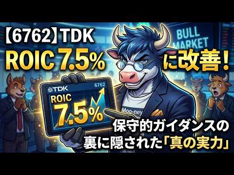 【6762】ＴＤＫ：ROIC 7.5%へ改善！保守的ガイダンスに隠された「真の実力」