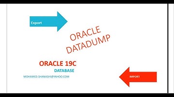 data dump export and import Oracle 19c