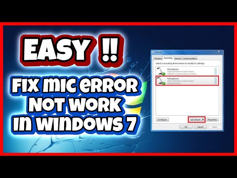 Cara Memperbaiki Mikrofon Laptop Windows 7 yang Tidak Berfungsi