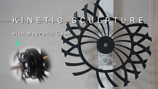 DIY Kinetic Sculpture with Magnetic Gear, Driven by Static Force Spring (Duality-s, Kinetic Art)