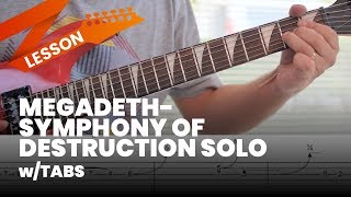 Symphony Of Destruction Guitar Solo Lesson With Tabs