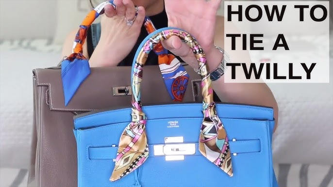 6 Ways to Tie Hermes Twilly (How to wrap Twilly onto Handbags