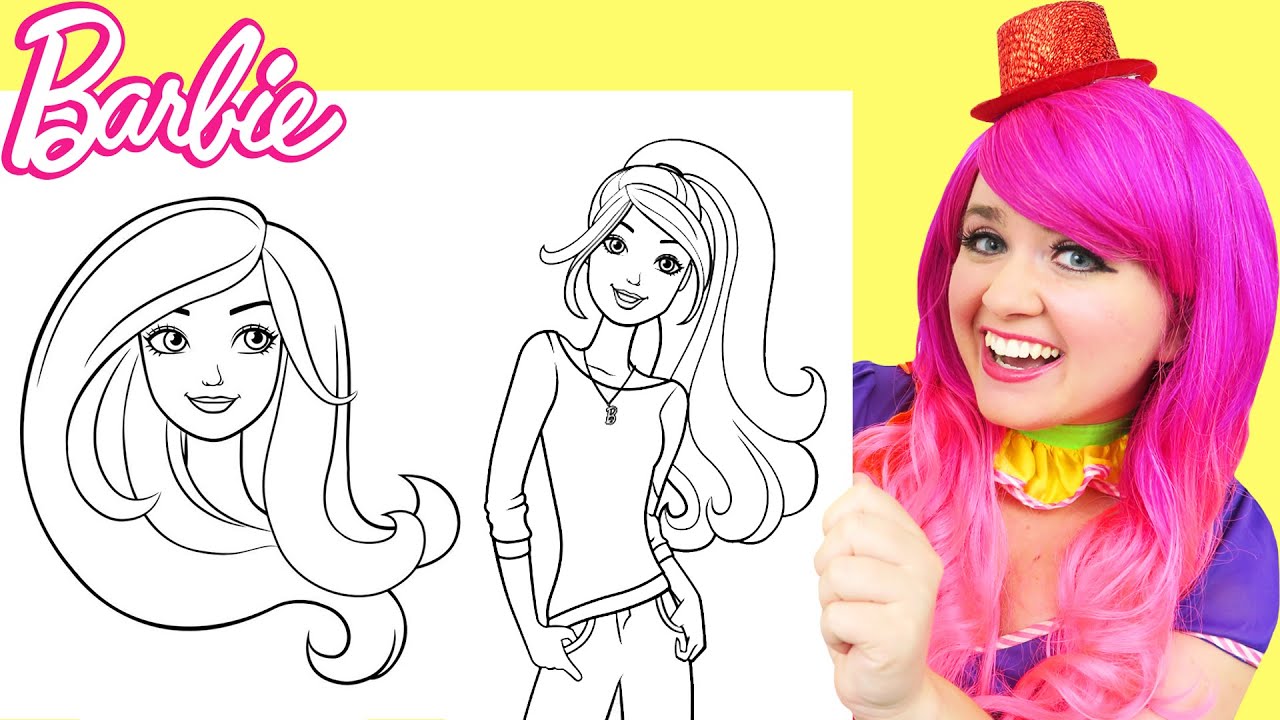 Coloring Barbie Crayons YouTube
