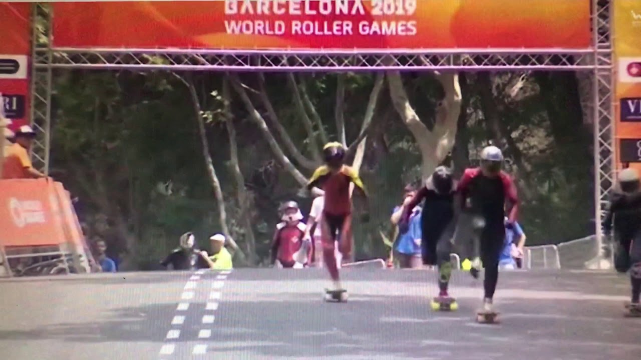 2019 World Roller Games Womens Downhill Skateboard final