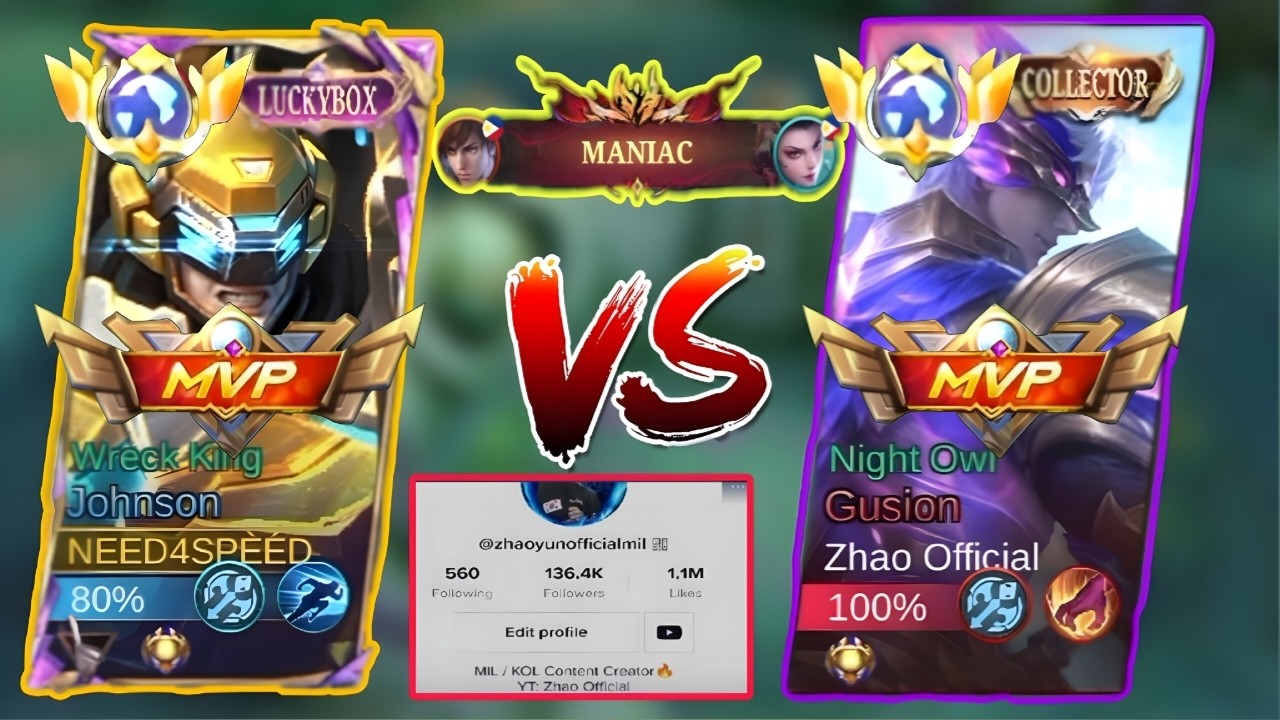 When GLOBAL JOHNSON Meet This Pro Streamer GUSION !😱 Who Will Win?// MLBB