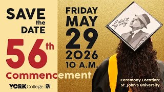 🎓 York College 56th Commencement Ceremony | Class of 2026 Live stream