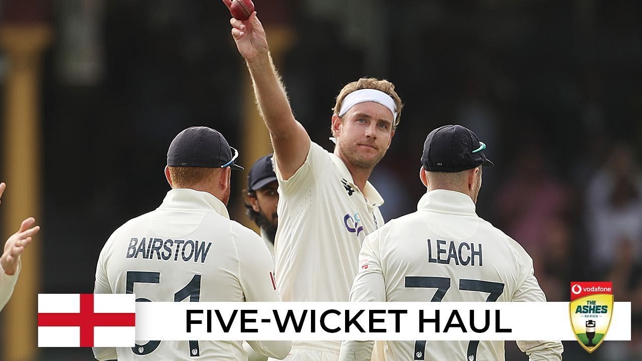 Broad stands up, takes eighth Ashes five-for | Men's Ashes 2021-22