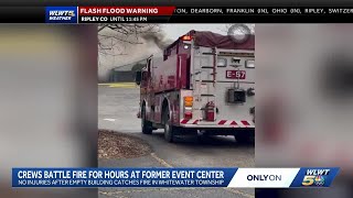 Firefighters battle fire at building in Whitewater Township for hours