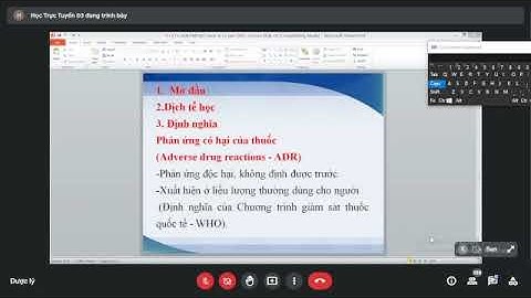 Phản ứng có hại của thuốc p1