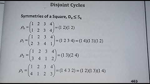 #39 MTH633 Group Theory (Disjoint Cycles, Cycle Decomposition)