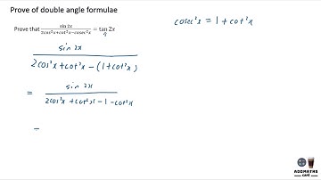Prove of double angle formulae