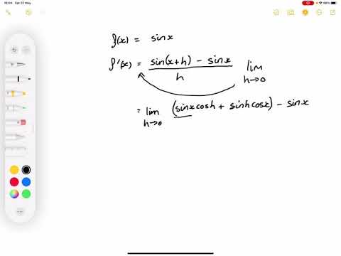 Differentiation of Sine