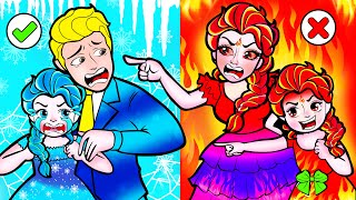 [🐾paper diy🐾] Rich and Poor Angry Elsa Mother vs Frozen Father #Rapunzel Compilation 놀이 종이