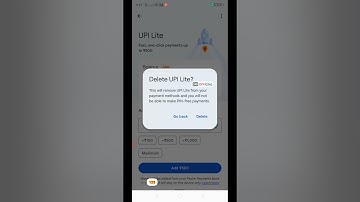 How to delete UPI Lite from Google Pay?