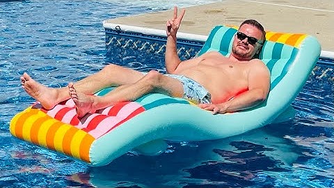 Chaise Lounge Inflatable Pool Floatie unboxing