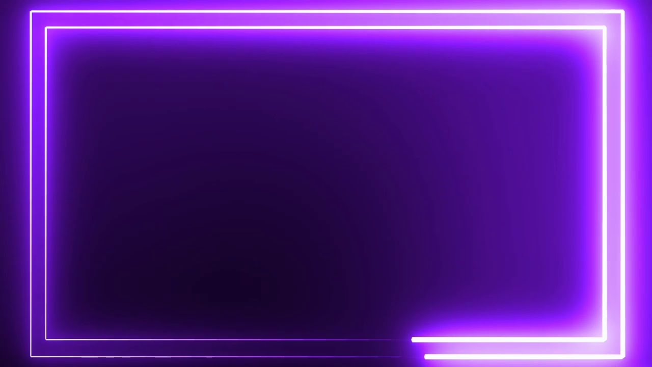 NEON Double Lined Rectangle Template | Frame Glowing Border | LOOP ...
