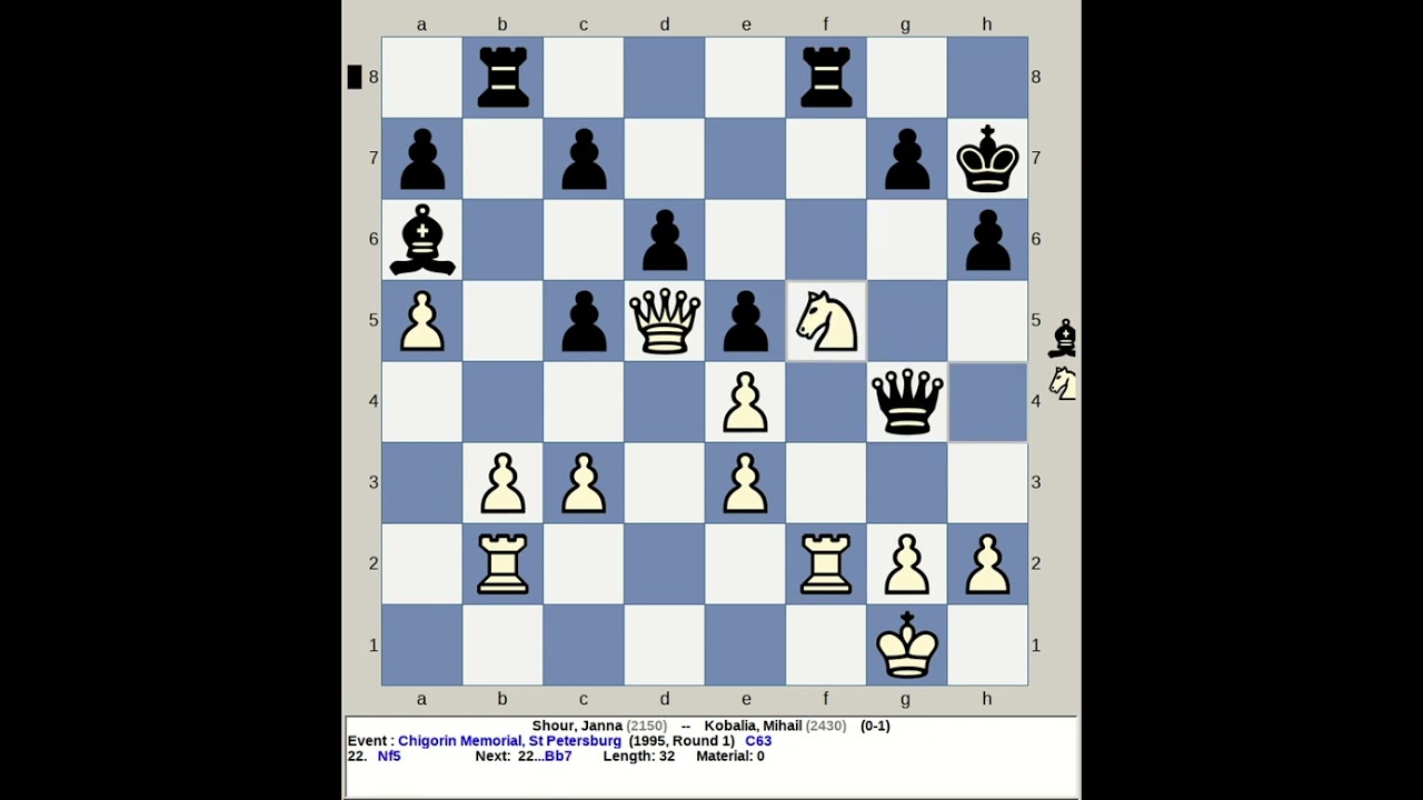 Shour, Janna vs Kobalia, Mihail | Chigorin Memorial Chess 1995, St Petersburg Russia