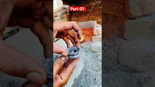 From bearing i made a mini knife #miniknife #tableknife #part01 #blacksmithing #handmade #diytools
