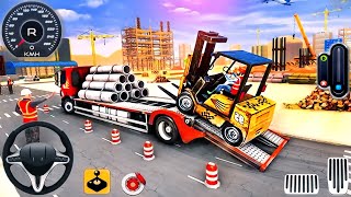 JCB Construction Driving Simulator 3D - Highway City Excavator Loading Builder - Android GamePlay screenshot 2