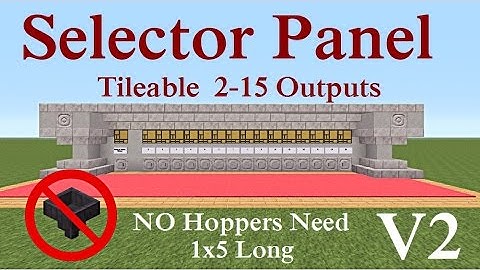 Minecraft Tutorial : Tileable Selector Panel 2-15 Outputs