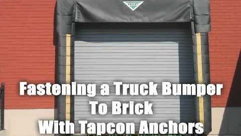 Truck Bumper Fastened to Brick Using Tapcon Anchors