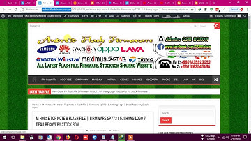 M Horse Top Note 8 Flash File | Firmware Sp7731 5.1 Hang Logo & Dead Recovery Stock Rom